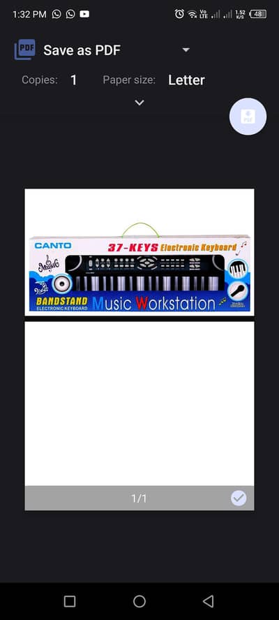Canto 37 keys electronic keyboard 