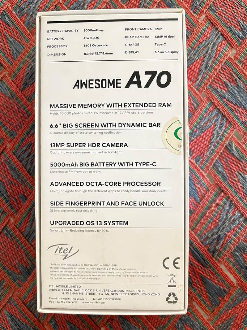 Itel A70 9