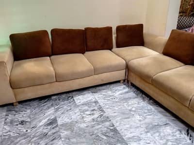 L shape sofa | beidge color| canal garden