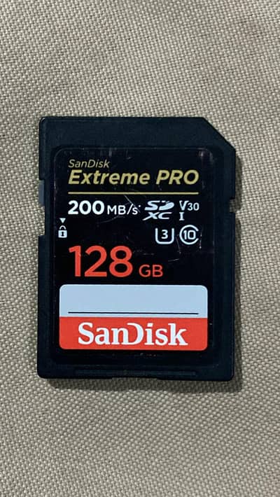SanDisk memory card 128Gb (200mbs]
