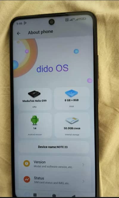 VGO TEL Note 23 8+8/256 Urgent sale