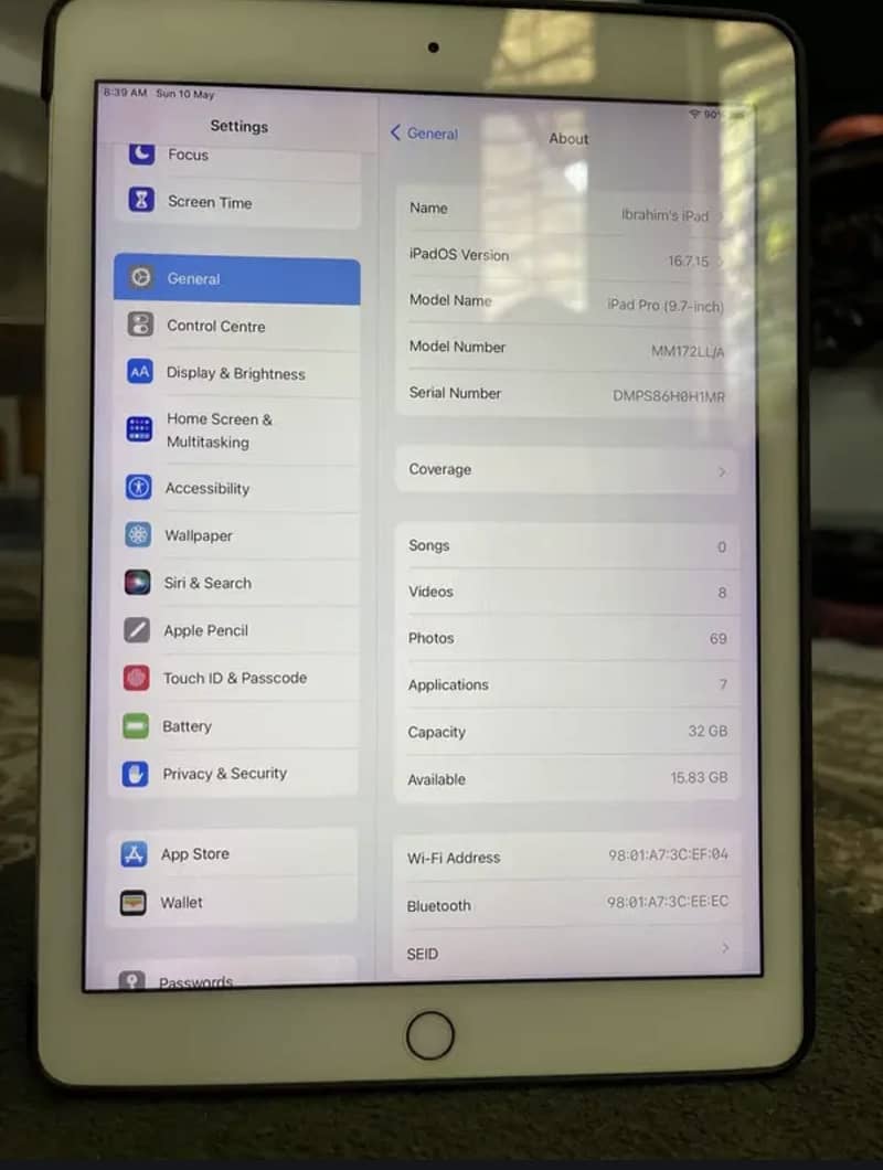 IPAD PRO 2016/9.7 2