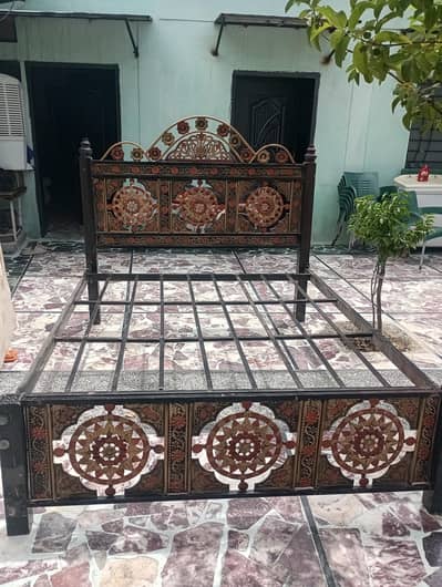 double bed +mattress iron