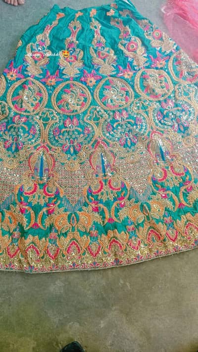 HEAVY WORKED LEHANGA STICHED LIKE NEW URGENT SALE