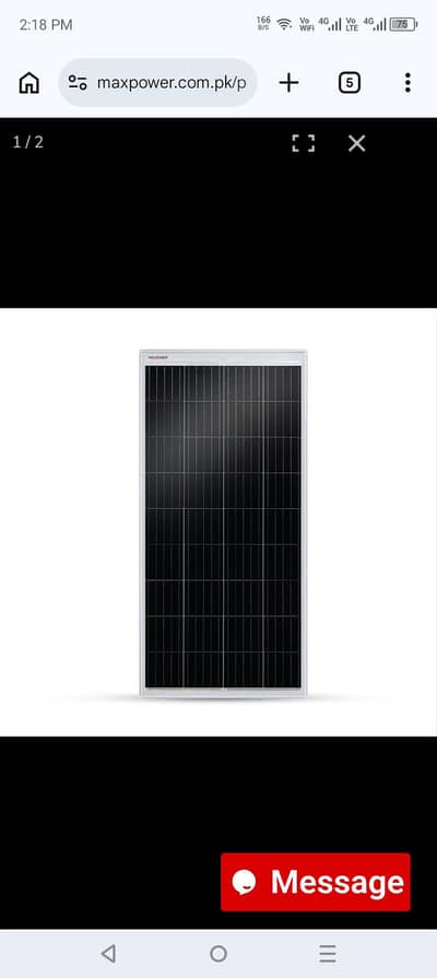 Max power solar panels 200 watt