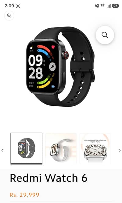 Brand New Redmi Watch -6  (Black color) for sale25000