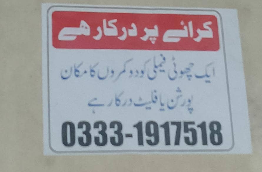 Required 2 bed Portion/flat 0