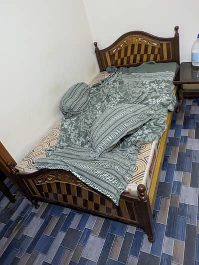Single Bed With Mattress (Diyar wooden)