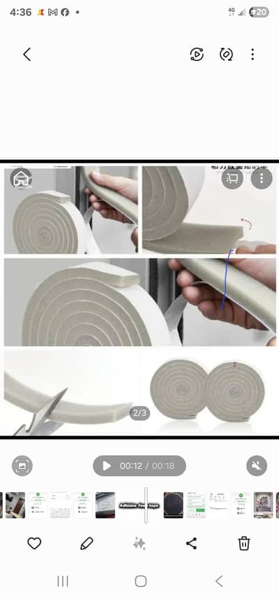 Adhisive foam tape noise control dust control insect control