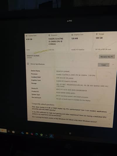 Core i5 2400 Desktop Computer + 24 Inch LCD | SSD Installed