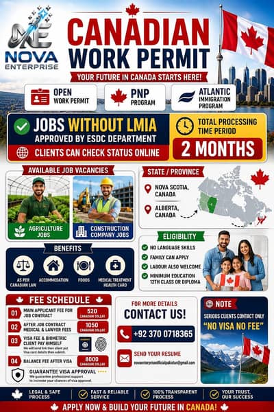  Canada Work Permit | Open Work Permit | PNP Program& Nursing Jobs