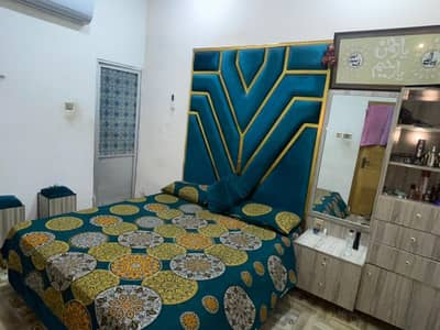Luxury Teal/Teal-Blue Velvet Bed + High-Quality Medicated Mattress