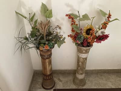 Elegant Decorative 2 Floor Vases With Premium Artificial Flower