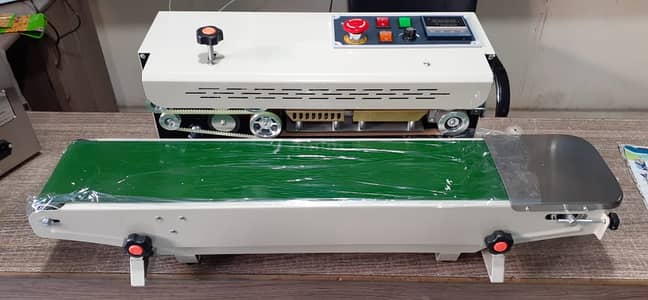 Continuous Band Sealer Machine | bags, pouches, sachet sealing packing