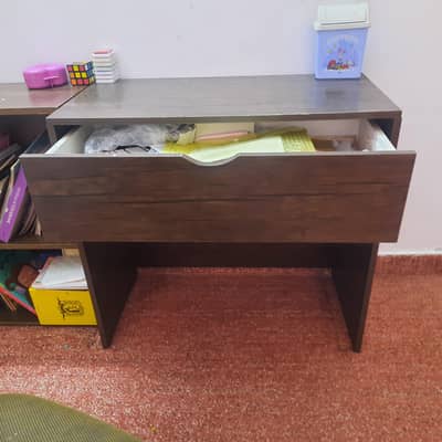 Interwood Book shelf and wooden study table and chair