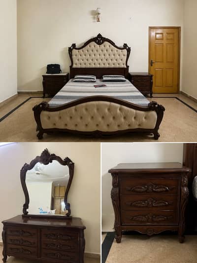 Wooden bed set