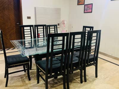8 persons dining table for sale || Dining table with 8 chairs