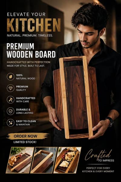 Premium Handmade Hardwood Cheese Board – Sheesham & Teak Wood