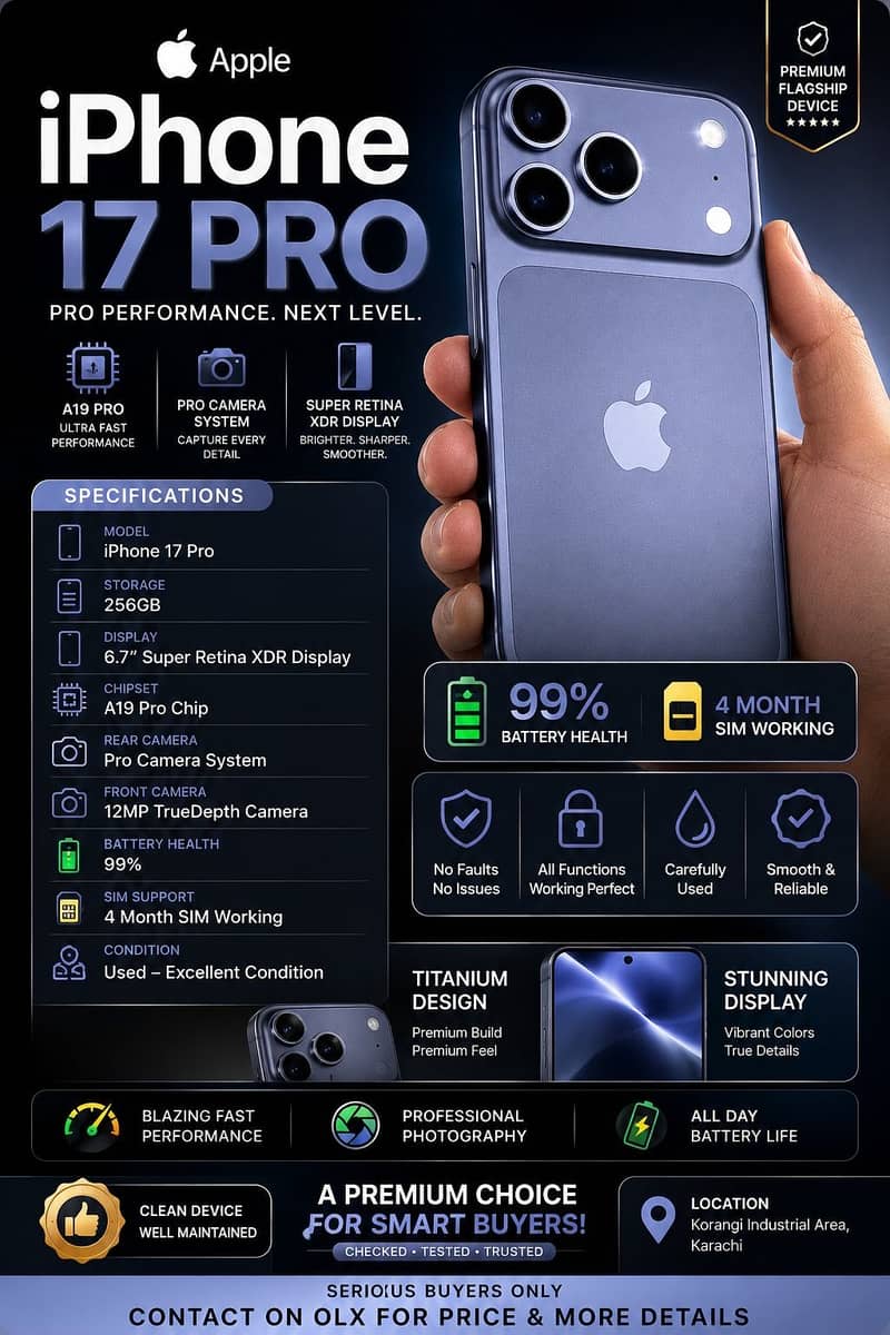 iPhone 17 Pro 256GB | 99% Battery Health 0