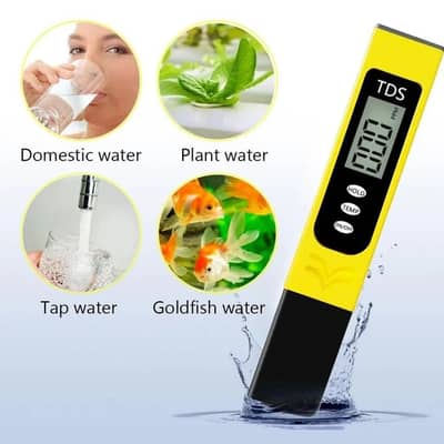 Digital TDS water Tester pen white Plastic 0_9999PPM