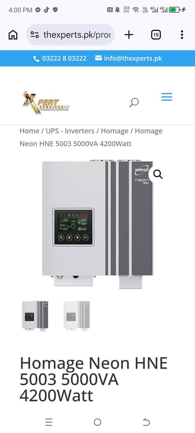 homage 5kva Solar Inverter Available In Very Good Condition