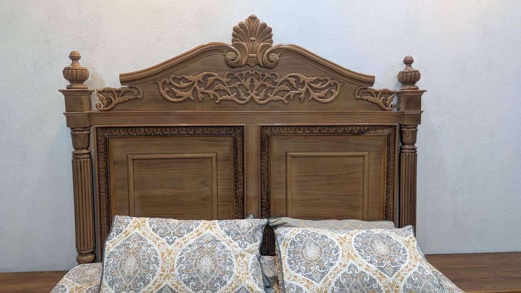 bed with side table and dressing 1