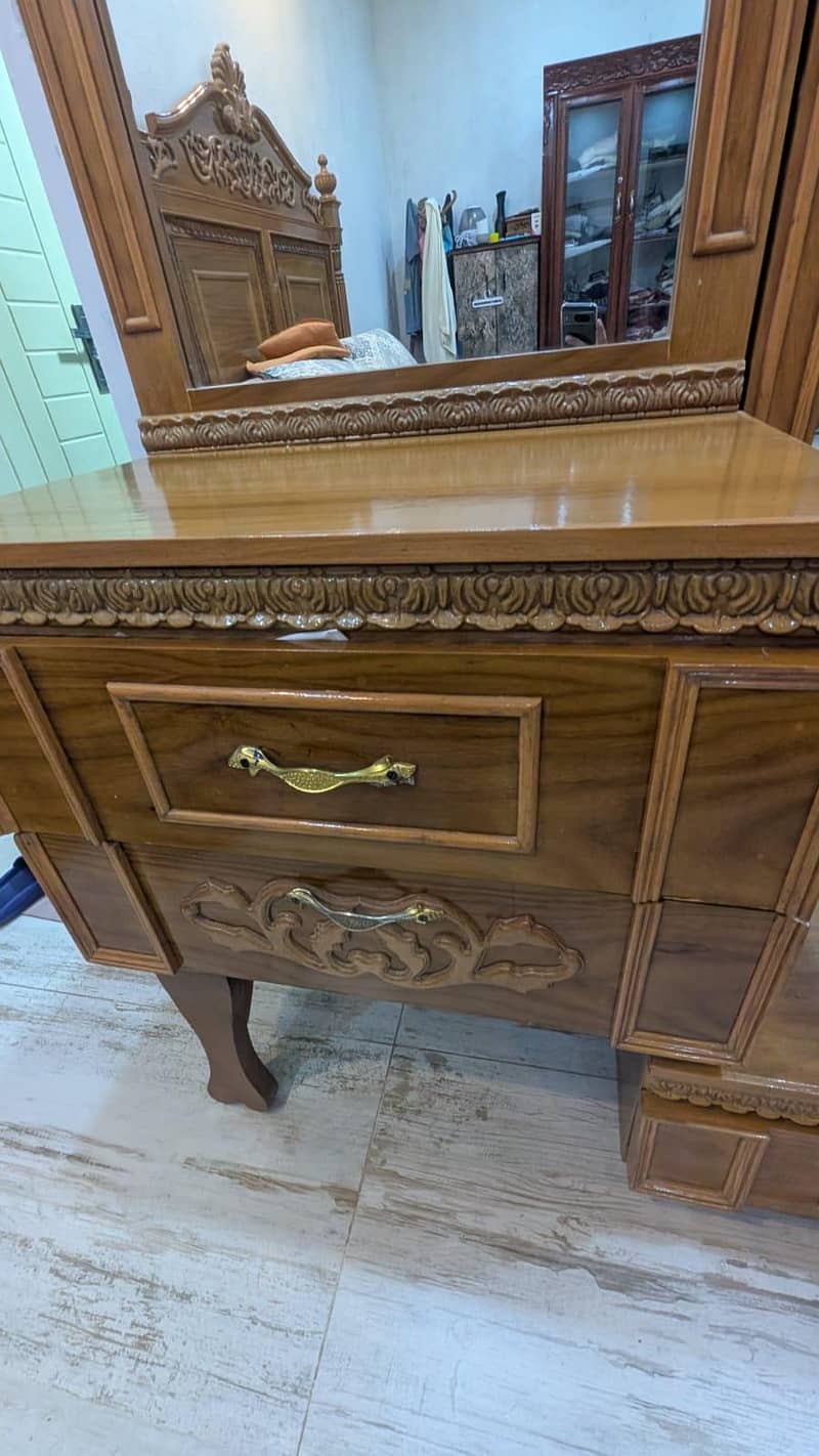 bed with side table and dressing 7