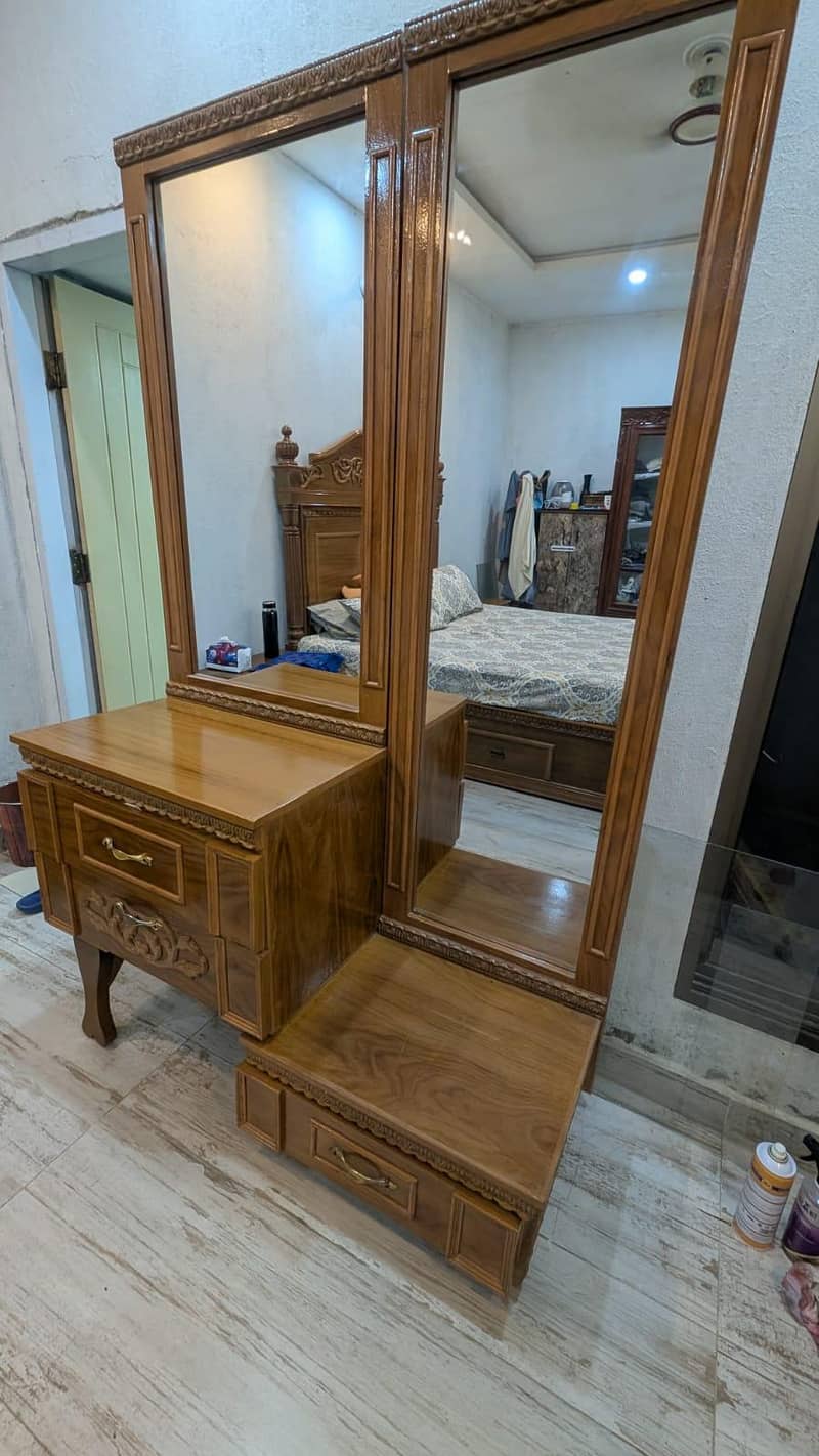 bed with side table and dressing 8