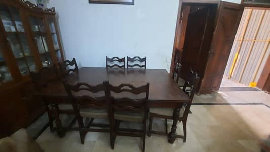 Wooden Dining Table || 6 Seater Dining Set