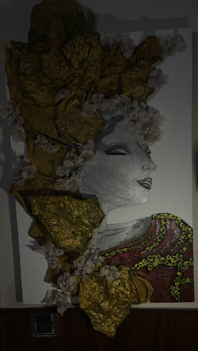Beautiful Handmade Gold & Silver Artwork – Ready to Hang
