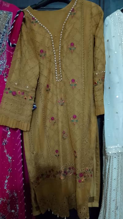 3 piece embroidered suit