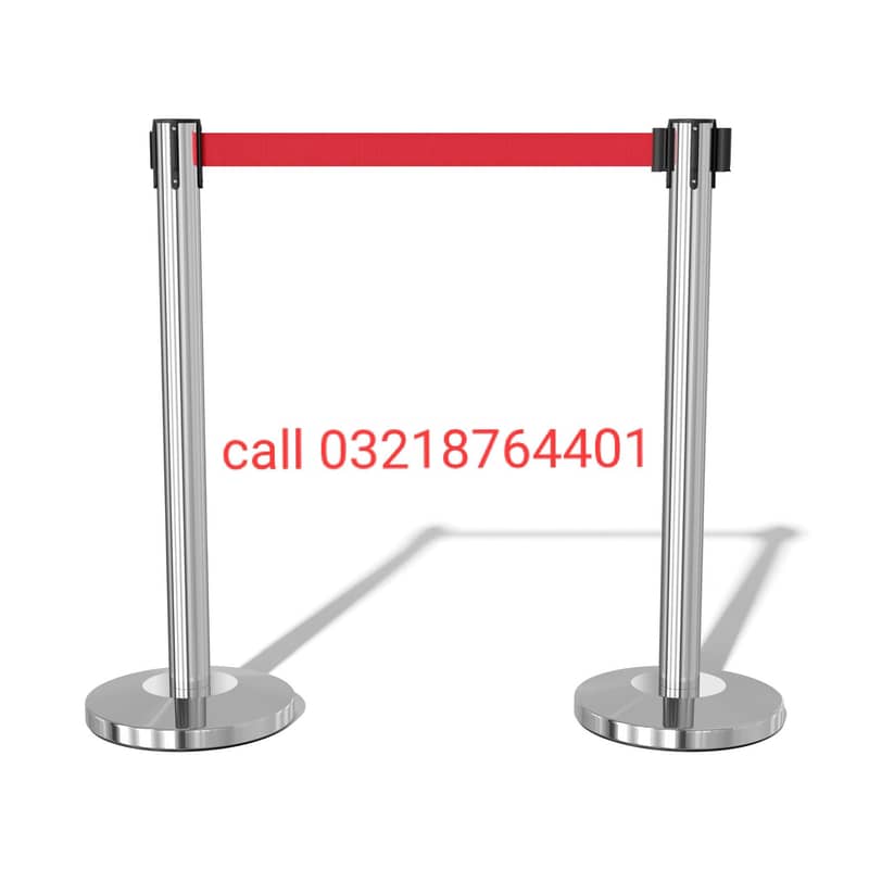 queue pole crowd control queue barrier retractable belt pole 0
