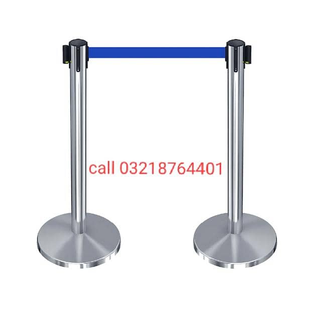 queue pole crowd control queue barrier retractable belt pole 1