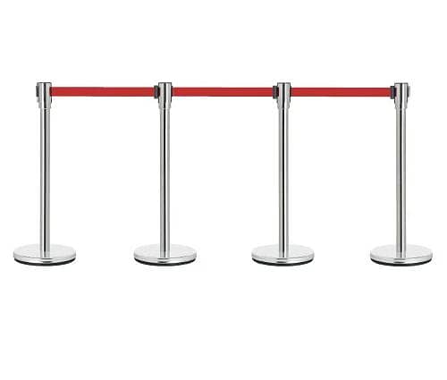 queue pole crowd control queue barrier retractable belt pole 2