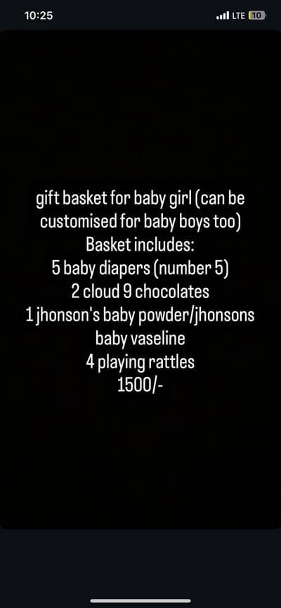 Gift basket for babies