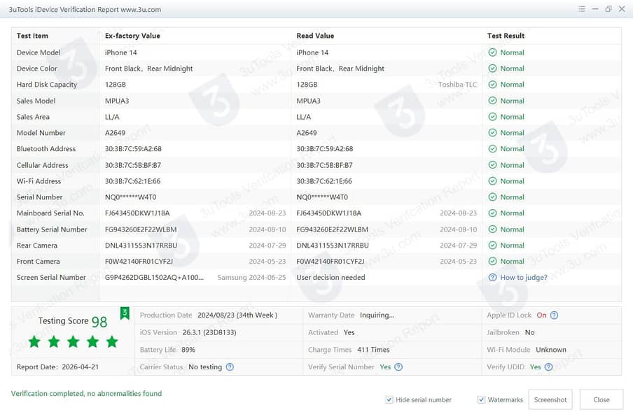 Apple iPhone 14 Exchange Possible 5