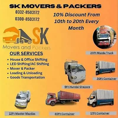 Packers & Movers / House Shifting / Goods transportation / Containers