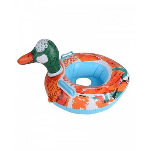 Baby Pool Float Infant Seat Boat Inflatable Duck Swimming Ring Trainer Waist Pool Float with Double Handle Children First Swim Floaties Bathtub Toys Pool Accessories for Kids Toddlers