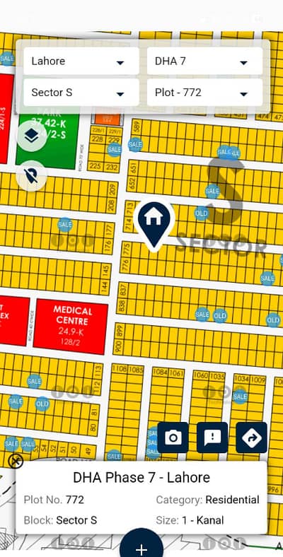 DHA Phase 7 Sector S 1 Kanal Plot For Sale Ideal location plot