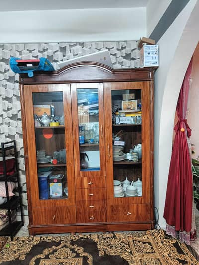 Shesham Wood Divider, Crockery Closet, Cupboard