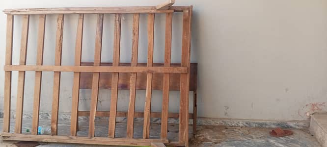 old wooden bed