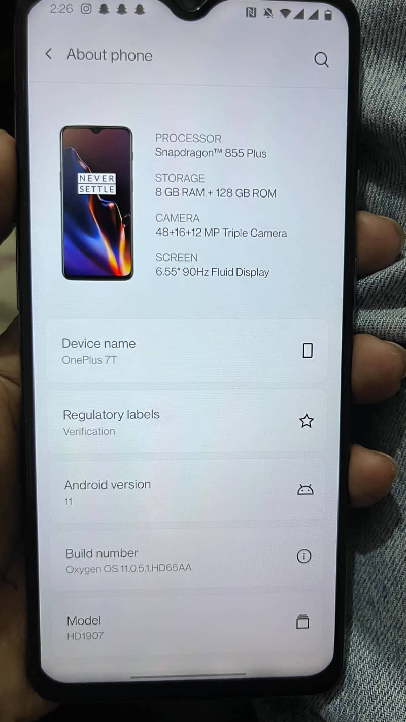 One Plus 7T 5