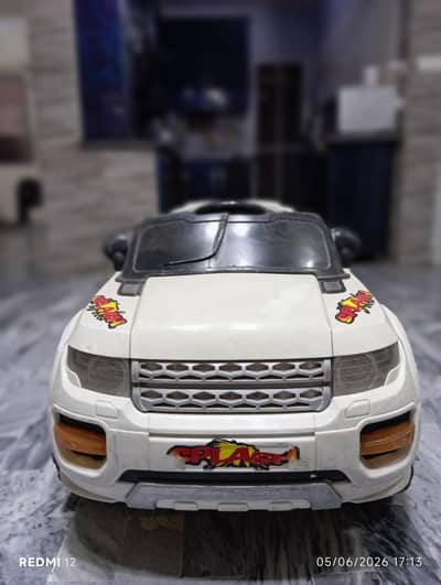 Kids Electric Ride-On Car – White Color – Good Condition