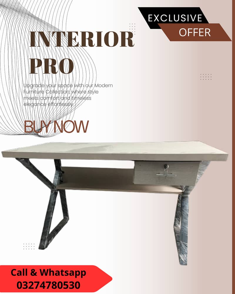 K shape table- Laptop table - office table - work station- study table 8