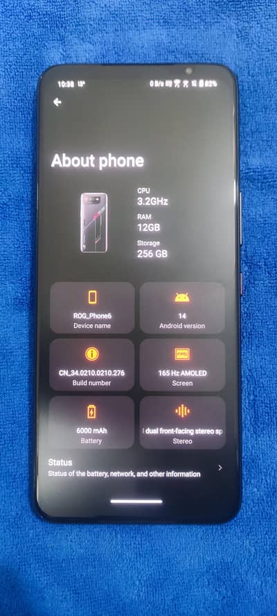 Asus ROG 6  Black |12/256 Complete Box | Non PTA | Imported from China
