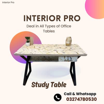 k shape table - office wooden table-lapatop table-office table chair