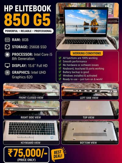 new laptop HP brand all condition good.