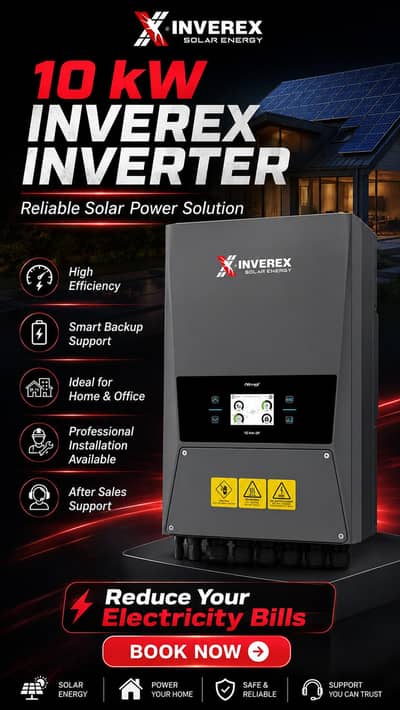 Inverex 10 kw Hybrid SP 5 Years replacement