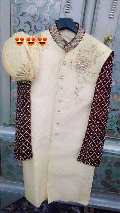 Groom Sherwani Complete Set with Shoes & Kulla 0328 1623078
