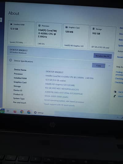 Hp leptop core i5 for sale 12/1tb hardisk